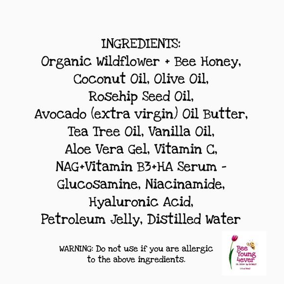 Bee Young 4ever Anti-Age Oil Cream High & Powerful ORGANIC Ingredients 1 oz - Picture 5 of 5